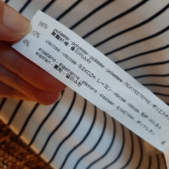 Zara Trafaluc Fit & Flare Short Sleeve Striped Mini Skater Dress White Size S - Picture 5 of 5